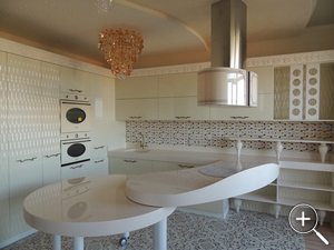 Кухонные столешницы из искусственного акрилового, кварцевого и натурального камня