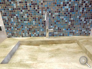 Столешницы для ванной из природного, искусственного акрилового и кварцевого камня